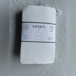 NWT Carter's White Baby Tights with ruffle bottoms, 0-6 months